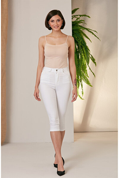 Fibula Recovery Tight Leg Lycra Ecru Jean Capri