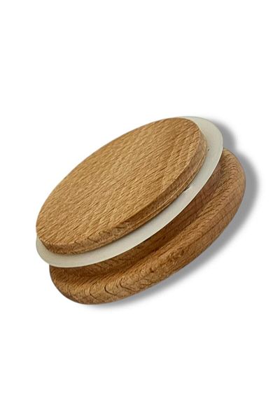CEPHOME Bamboo 6.5cm Jar Lid 6 Pcs