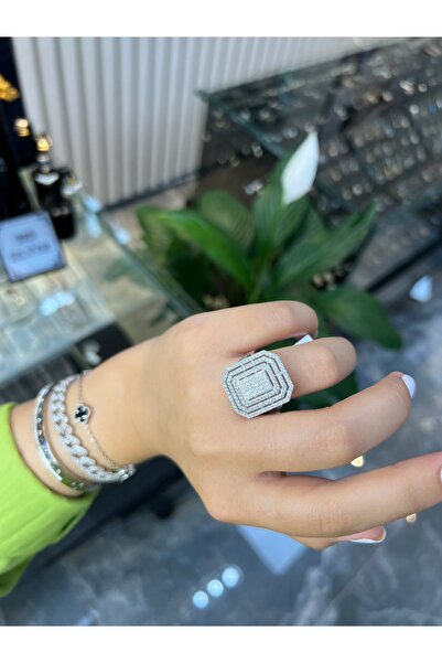 925Silver Baget yüzük (pırlanta model)