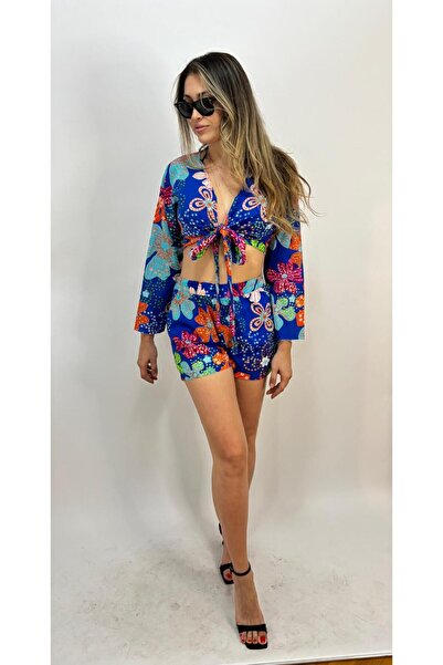 HT Boutique MAVİ DESENLİ ŞORT