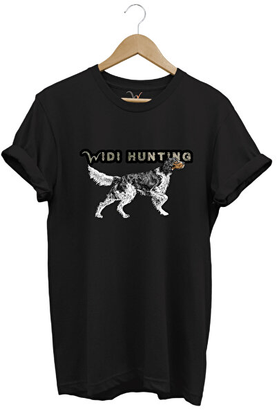 WİDİ Widi Hunting Hunting English Setter Dog de vânătoare Tricou cu imprimeu ...