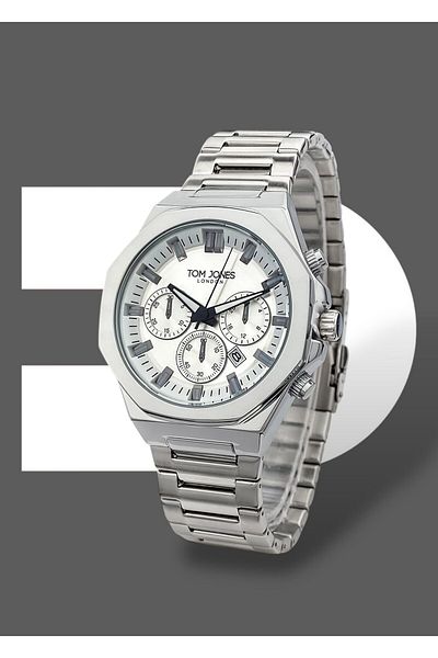 Tom Jones Original 2 Years Guarantee 3 Atm Waterproof Steel Band Men Wrist Watch