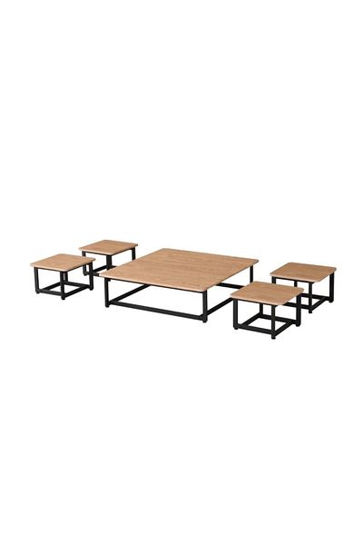 DEC4 4+1 ground wood tea set