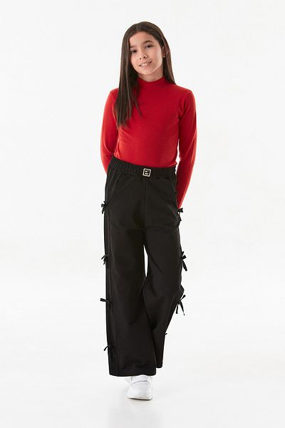 Fulla Moda Girl's Trousers with Ribbon Detail