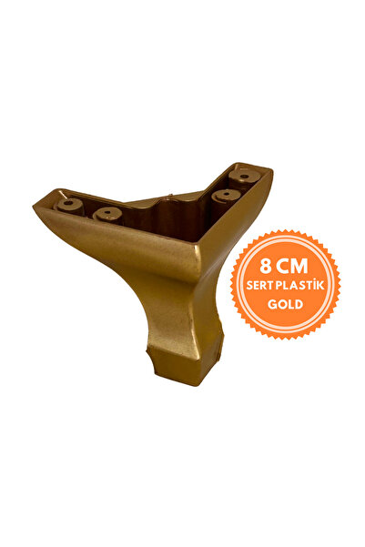 TEKSAN 8Cm Lükens Mobilya Ayağı, Dolap Ayağı, Sert Plastik