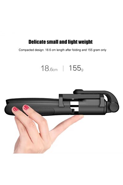 corcishop iPhone 14 Pro Max Uyumlu Selfie Stick L01 Bluetooth cubugu Tripod,monopod