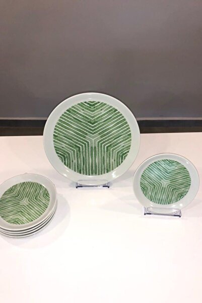 ALBETTO Vısta 7 Piece Cake Set Nano Dek Dg203/ Green