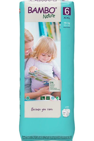 Bambo Nature Scutece Ecologice Bambo Nature, Nr. 6 (16+ kg), 40 buc.