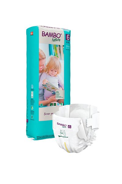 Bambo Nature Scutece Ecologice Bambo Nature, Nr. 6 (16+ kg), 40 buc.