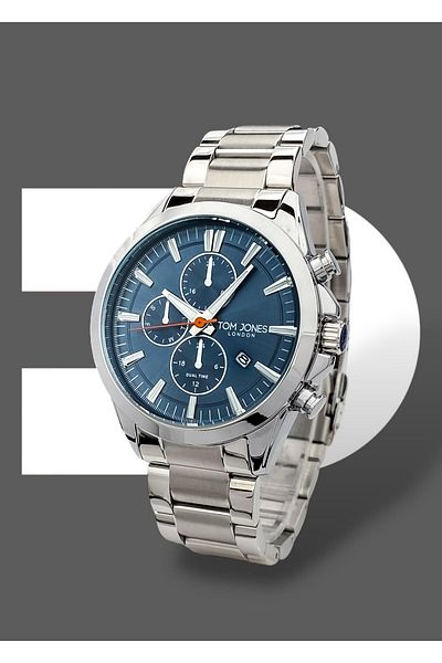 Tom Jones Original 2 Years Guarantee 3 Atm Waterproof Steel Band Men Wrist Watch