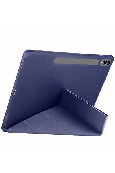 NewFace Samsung Galaxy X510 Tab S9 Fe 11 Case Mars Tablet Case with Pen Holder - Navy Blue Gelal