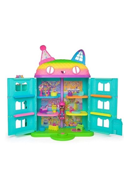 SPIN MASTERR Gabby's Dollhouse Playset - Rainbow Dollhouse - Festive Edition