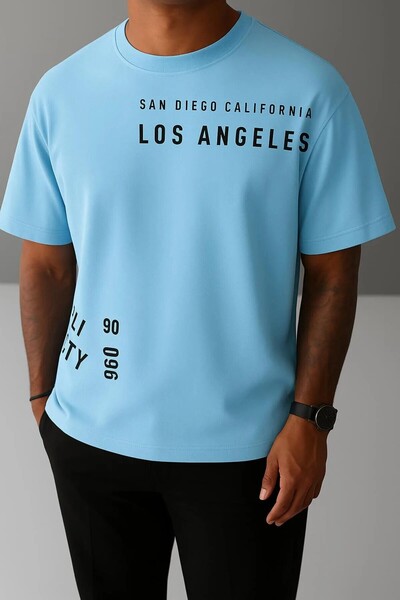 H&GHAMLEGİYİM تي شيرت كبير الحجم مطبوع للجنسين من لوس أنجلوس
