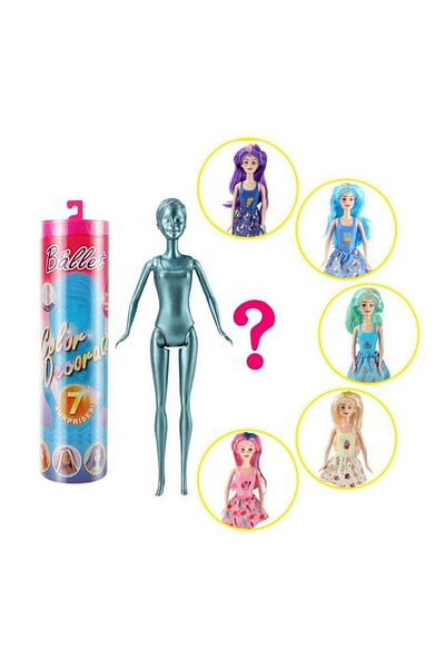 Barbie دمية تكشف الألوان مع 7 مفاجآت