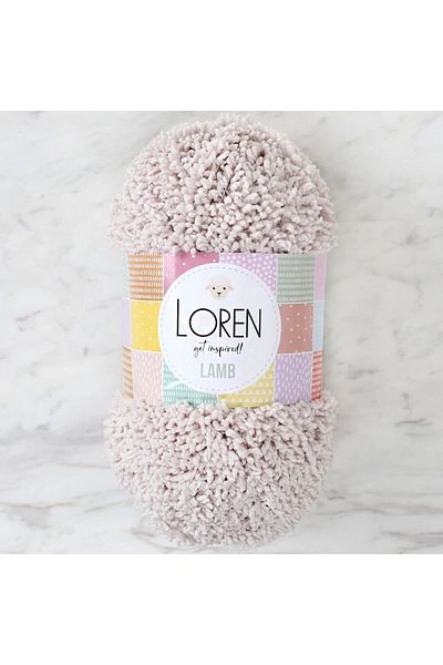 Loren Lamb Light Beige Hand Knitting Yarn - R055 - 34420