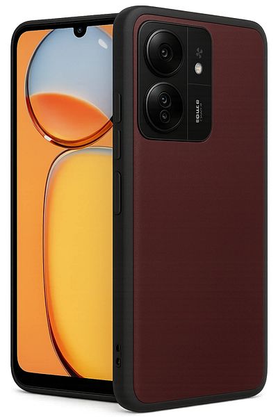 NewFace Xiaomi Redmi 13C Case Aras Leather Cover - Claret Red Zrnet