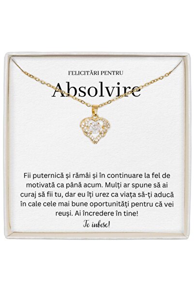 The Jewel Heart Colier Inimă Pentru Fiica Absolventă, Cadou De Neuitat, Lungi...