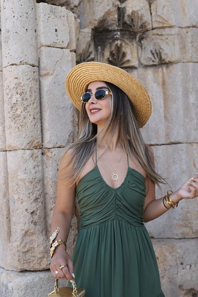 bytugcekaya Rochie lejeră cu șnur verde