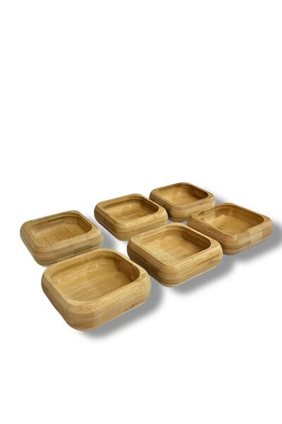 CEPHOME Bambuluserisi6 Cookie Plate Set 6 Pieces