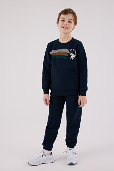 U.S. Polo Assn. Lisanslı Erkek Çocuk Alt Üst 2 Parça Eşofman Takımı