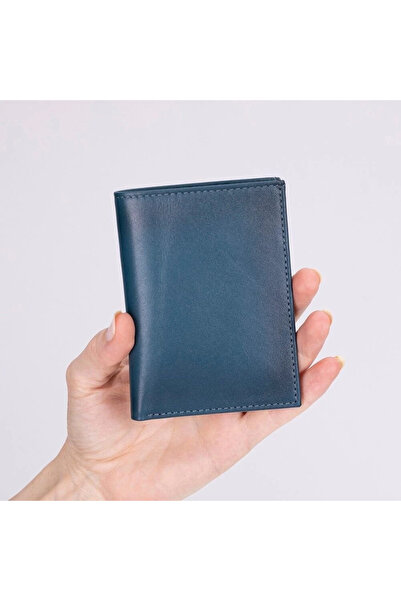 Eldenör Nigra Genuine Leather, Handmade Wallet Shaded Blue