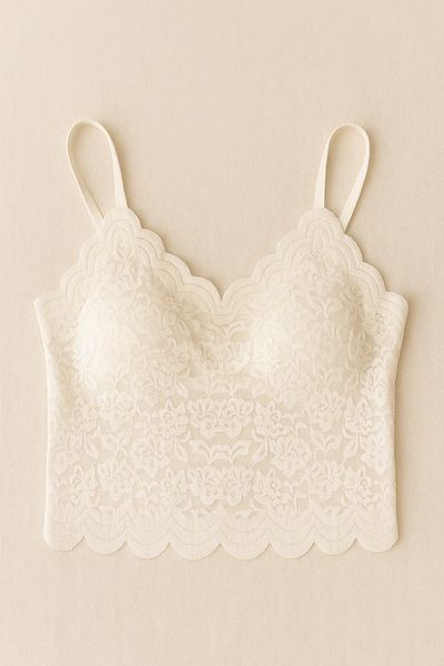 shefox Women's Laser Cut Lace Rope Strap Pad Bustier Bymaxpera