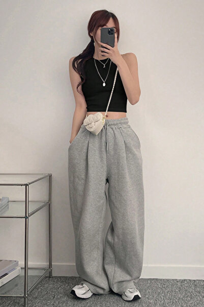 Tarz Cool Women's Black Camisole Wide Strap Ribbed Crop Tank Top