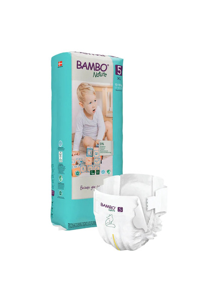 Bambo Nature Scutece Ecologice pentru copii Bambo Nature Junior, Nr. 5 (12-18 kg), pachet 44 buc.