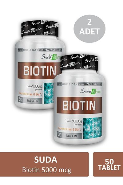 Seddar Collection Suda Vitamin Biotin 5000 Mcg 50 Tablets
