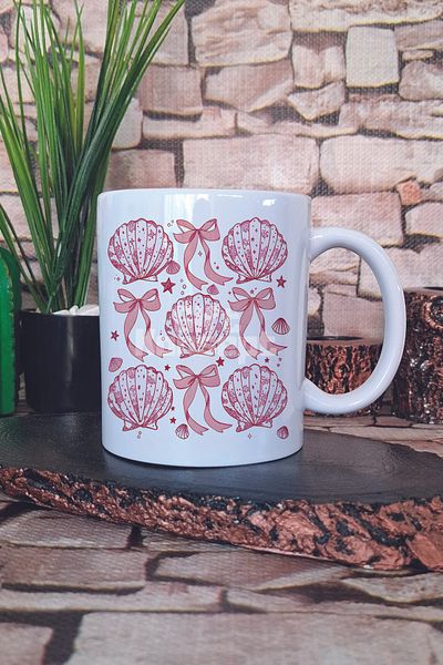 giftkonsept Coquette Seashell Seashells Printed Gift Mug