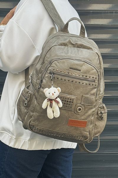 POLO CLUB Polo Women's Washed Leather 4 Compartment Medium Backpack