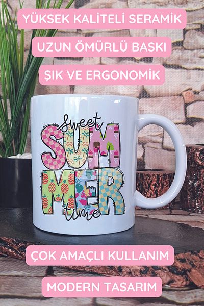 giftkonsept Sweet Summer Time Printed Gift Mug