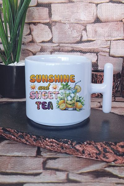 giftkonsept Its Mojito Time Printed t Handle Latte Cup Mug Cup