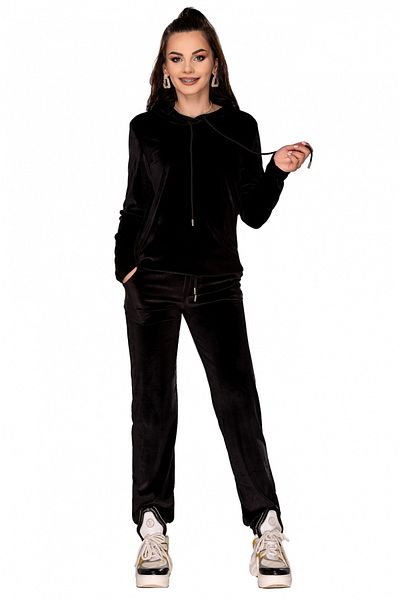Atmosphere Fashion Black velvet tracksuit