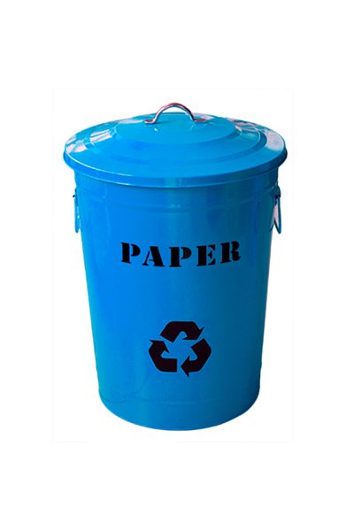 Raki Metal trash can with lid selective collection 49lt 32x39x57cm blue