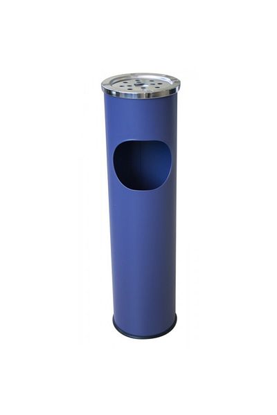 Raki Scrumiera exterioara RAKI ICIKALA pentru hotel cu cos gunoi 8L 15x15xh54cm albastra