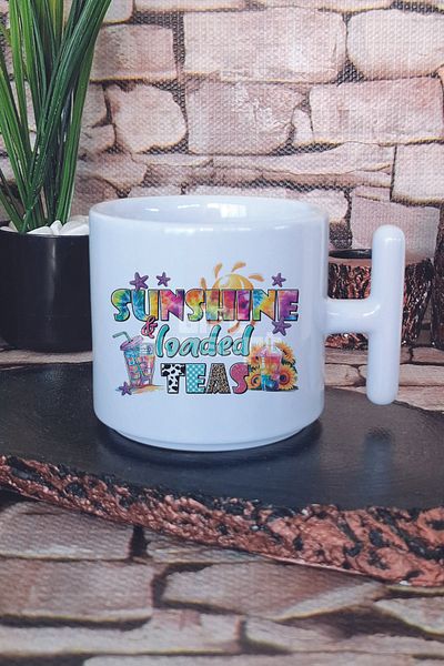 giftkonsept Lets Get Loaded Printed t Handle Latte Cup Mug Cup