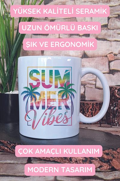 giftkonsept Summer Vibes Tropical Printed Gift Mug