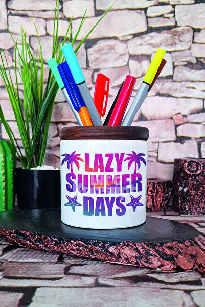 giftkonsept Lazy Summer Days Suport pentru stilou din ceramică imprimat Organ...