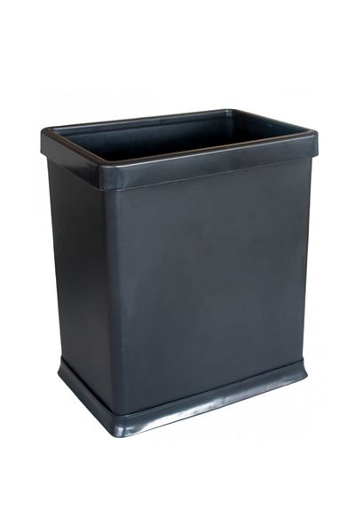 Raki RAKI rectangular hotel waste bin with garbage bag attachment ring 16x23x25.5cm black