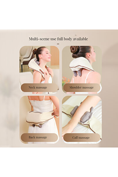 Generic Rechargeable Timed Wireless Shiatsu Deep Muscle Relaxation Neck & Shoulder Massagers for Neck and Sh