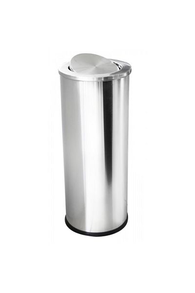 Raki Stainless steel trash can with hinged lid 25xh61cm