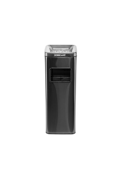 Raki Outdoor ashtray for hotel, restaurant, terrace with trash can 25.5x25.5xh68cm, black