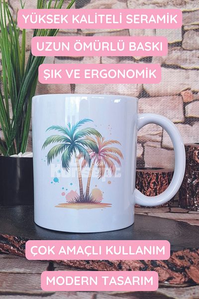 giftkonsept Tropical Palms Printed Gift Mug