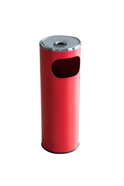 Raki Outdoor ashtray with trash can 12L 20x20xh58cm red