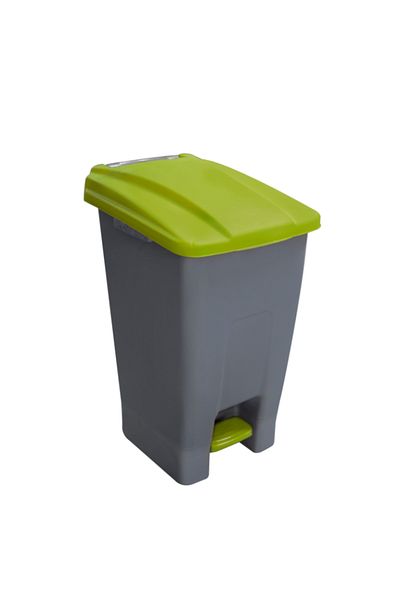 Raki ICIKALA PROFI waste bin for selective collection with pedal and wheels 70L green color