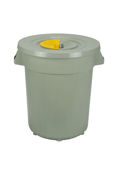 Raki Trash can 120lt 57x65cm, yellow lid