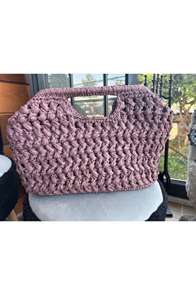 SassyBags Kadın gülkurusu clutch çanta