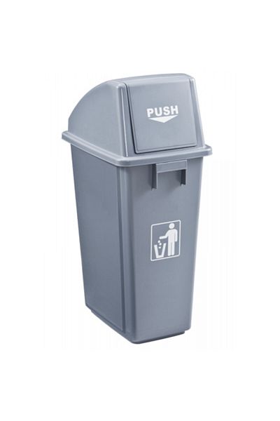 Raki ICIKALA PROFI trash can with hinged lid 58L 47x33x81cm gray color