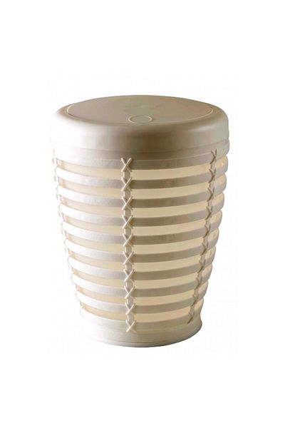 Raki Bathroom basket with hinged lid RAKI PALM 7.5 l 23.5x30cm beige